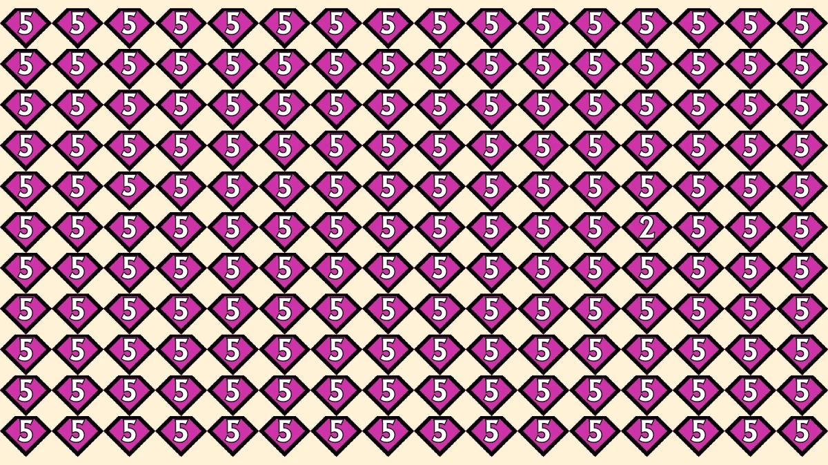 Brain Teaser: Within 7 Seconds Spot The Number 2 among 5