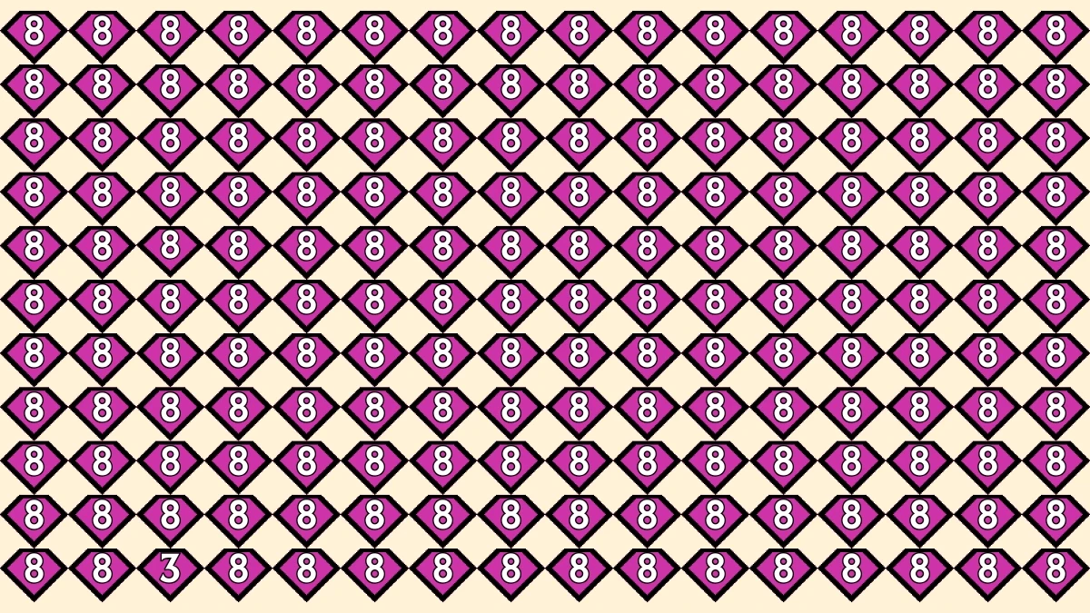 Brain Teaser: Within 7 Seconds Spot The Number 3 among 8