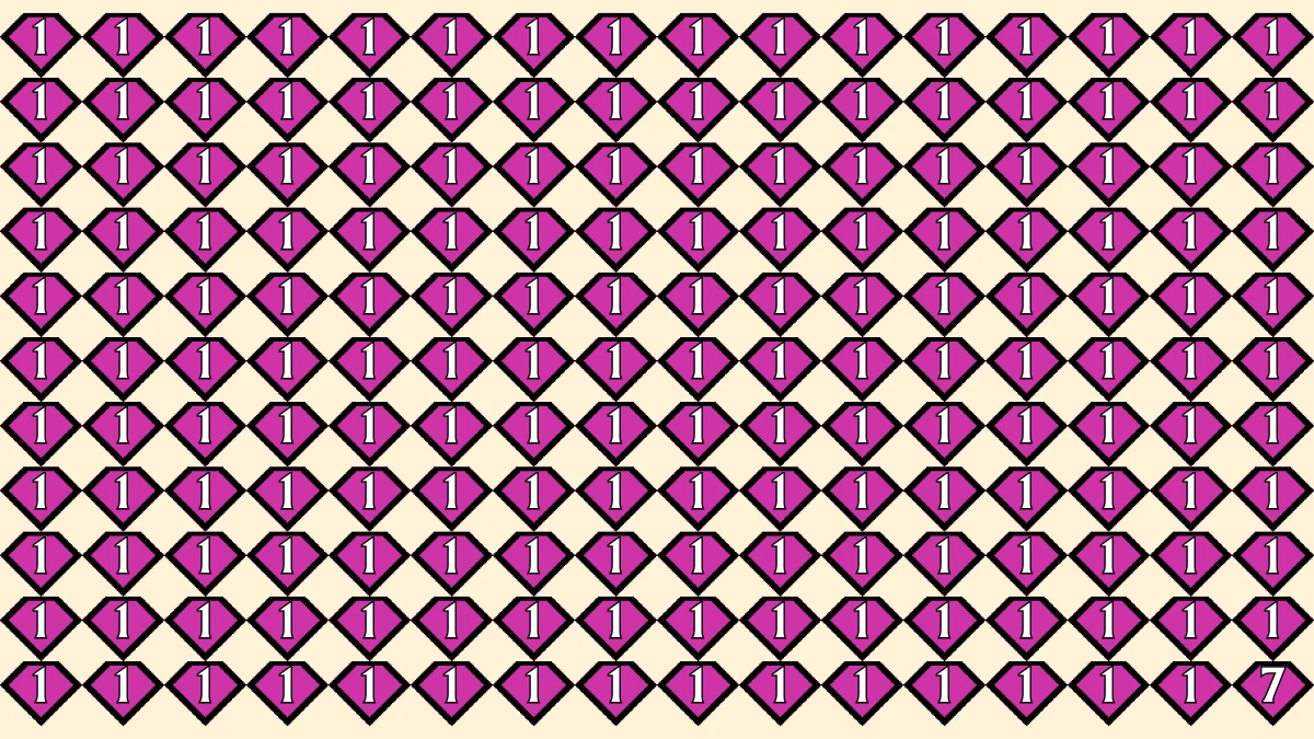 Brain Teaser: Within 7 Seconds Spot The Number 7 among 1