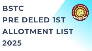 BSTC Pre DElEd 1st Allotment List 2025 Out Today at predeledraj2025.in How to check Allotment List Here