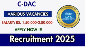 C-DAC Recruitment 2025 - Apply Online for 08 Mission Coordinator, Senior Manager and More Posts C-DAC Recruitment 2025 - Apply Online for 08 Mission Coordinator, Senior Manager and More Posts