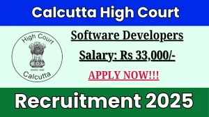 Calcutta High Court Software Developers Recruitment 2025 - Apply Offline