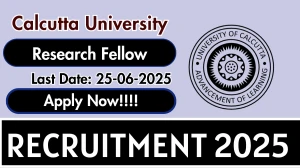 Calcutta University Research Fellow Recruitment 2025 - Apply Offline