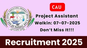 CAU Project Assistant Recruitment 2025 – Walk in