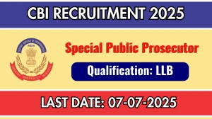 CBI Special Public Prosecutor Recruitment 2025 - Apply Online CBI Special Public Prosecutor Recruitment 2025 - Apply Online