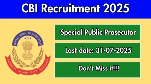 CBI Special Public Prosecutor Recruitment 2025 - Apply Online for 04 Posts