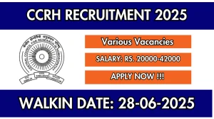 CCRH Recruitment 2025 – Walk in for 03 Senior Research Fellow, Social Worker Posts CCRH Recruitment 2025 – Walk in for 03 Senior Research Fellow, Social Worker Posts