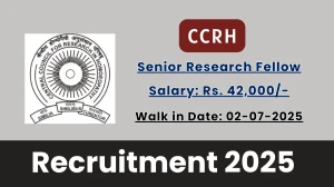 CCRH Senior Research Fellow Recruitment 2025 – Walk in CCRH Senior Research Fellow Recruitment 2025 – Walk in