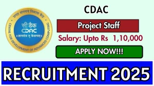 CDAC Project Staff Recruitment 2025 - Apply Online for 91 Posts