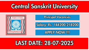 Central Sanskrit University Principal Recruitment 2025 - Apply Online for 12 Posts Central Sanskrit University Principal Recruitment 2025 - Apply Online for 12 Posts