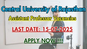 Central University of Rajasthan Assistant Professor Recruitment 2025 - Apply Offline for 13 Posts Central University of Rajasthan Assistant Professor Recruitment 2025 - Apply Offline for 13 Posts