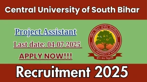 Central University of South Bihar Project Assistant Recruitment 2025 - Apply Offline