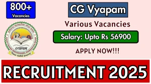 CG Vyapam Recruitment 2025 - Apply Online for 880 Peon, Laboratory Attendant and Other Posts CG Vyapam Recruitment 2025 - Apply Online for 880 Peon, Laboratory Attendant and Other Posts
