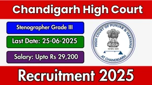 Chandigarh High Court Stenographer Grade III Recruitment 2025 - Apply Offline for 14 Posts