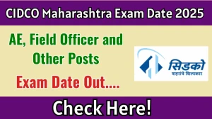 CIDCO Maharashtra AE, Field Officer and Other Posts Exam Date 2025 Announced at cidco.maharashtra.gov.in Exam details here CIDCO Maharashtra AE, Field Officer and Other Posts Exam Date 2025 Announced at cidco.maharashtra.gov.in Exam details here