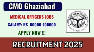 CMO Ghaziabad Medical Officer Recruitment 2025 – Walk in for 23 Posts