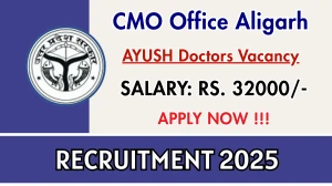 CMO Office Aligarh AYUSH Doctors Recruitment 2025 - Apply Offline for 06 Posts