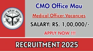 CMO Office Mau Medical Officer Recruitment 2025 - Apply Offline for 05 Posts