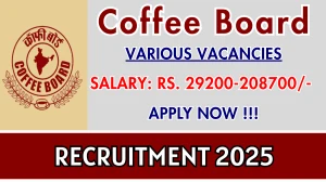 Coffee Board Recruitment 2025 - Apply Online for 55 Subject Matter Specialist, Junior Liaison Officer and More Posts