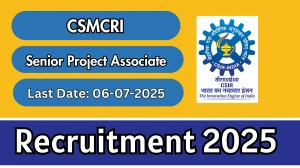 CSMCRI Senior Project Associate Recruitment 2025 - Apply Offline