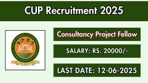 CUP Consultancy Project Fellow Recruitment 2025 - Apply Offline for 01 Posts