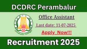 DCDRC Perambalur Office Assistant Recruitment 2025 - Apply Offline