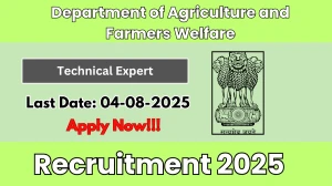 Department of Agriculture and Farmers Welfare Technical Expert Recruitment 2025 - Apply Offline Department of Agriculture and Farmers Welfare Technical Expert Recruitment 2025 - Apply Offline