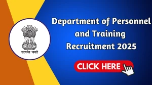 Department of Personnel and Training Under Secretary Recruitment 2025 - Apply Offline