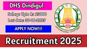 DHS Dindigul Recruitment 2025 - Apply Offline for 15 Data Processing Assistant, Occupational Therapist and Other Posts