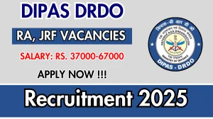 DIPAS DRDO Recruitment 2025 - Apply Offline for 19 Research Associate, Junior Research Fellow Posts DIPAS DRDO Recruitment 2025 - Apply Offline for 19 Research Associate, Junior Research Fellow Posts