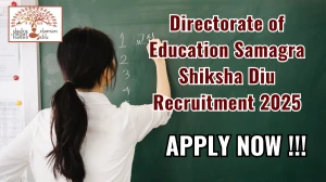 Directorate of Education Samagra Shiksha Diu Recruitment 2025 – Walk in for 14 Primary School Teacher, Instructor and More Posts Directorate of Education Samagra Shiksha Diu Recruitment 2025 – Walk in for 14 Primary School Teacher, Instructor and More Posts