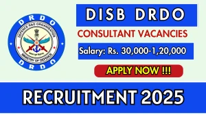 DISB DRDO Consultant Recruitment 2025 - Apply Offline