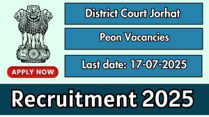 District Court Jorhat Peon Recruitment 2025 - Apply Offline