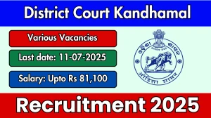 District Court Kandhamal Recruitment 2025 - Apply Offline for 16 Junior Typist, Stenographer and Other Posts