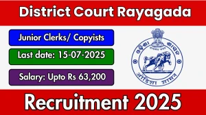 District Court Rayagada Junior Clerks/ Copyists Recruitment 2025 - Apply Offline for 04 Posts