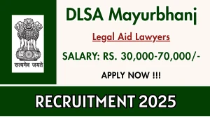 DLSA Mayurbhanj Legal Aid Lawyers Recruitment 2025 - Apply Offline for 09 Posts DLSA Mayurbhanj Legal Aid Lawyers Recruitment 2025 - Apply Offline for 09 Posts