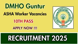 DMHO Guntur ASHA Worker Recruitment 2025 - Apply Offline for 37 Posts DMHO Guntur ASHA Worker Recruitment 2025 - Apply Offline for 37 Posts