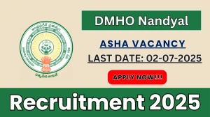 DMHO Nandyal ASHA Recruitment 2025 - Apply Offline for 31 Posts