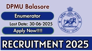 DPMU Balasore Enumerator Recruitment 2025 - Apply Offline for 55 Posts