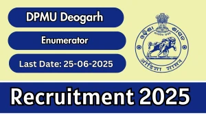 DPMU DeogarhEnumerator Recruitment 2025 - Apply Offline for 13 Posts