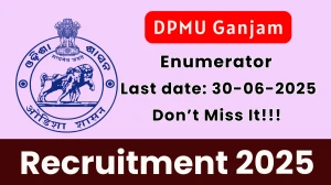 DPMU Ganjam Enumerator Recruitment 2025 - Apply Offline