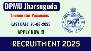 DPMU Jharsuguda Enumerator Recruitment 2025 - Apply Offline for 15 Posts