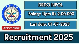DRDO NPOL Consultant Recruitment 2025 - Apply Offline