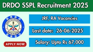 DRDO SSPL Recruitment 2025 - Apply Offline for 20  Research Associate, Junior Research Fellowship Posts