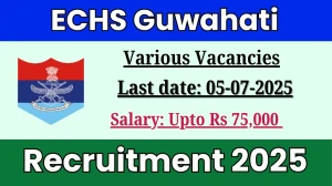 ECHS Guwahati Recruitment 2025 - Apply Offline for 06 Pharmacist, DEO and Other Posts
