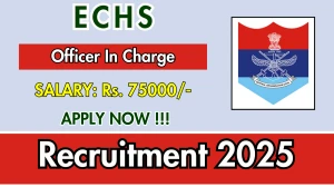 ECHS Officer In Charge Recruitment 2025 - Apply Offline ECHS Officer In Charge Recruitment 2025 - Apply Offline