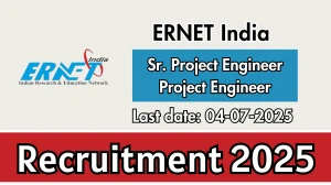 ERNET India Project Engineer Recruitment 2025 - Apply Offline