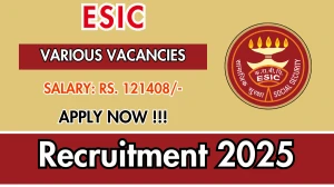 ESIC Recruitment 2025 – Walk in for 13 Specialists, Senior Resident Posts