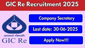 GIC Re Company Secretary Recruitment 2025 - Apply Offline