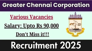 Greater Chennai Corporation Recruitment 2025 - Apply Offline for 13 Lab Technician, Data Analyst and Other Posts Greater Chennai Corporation Recruitment 2025 - Apply Offline for 13 Lab Technician, Data Analyst and Other Posts